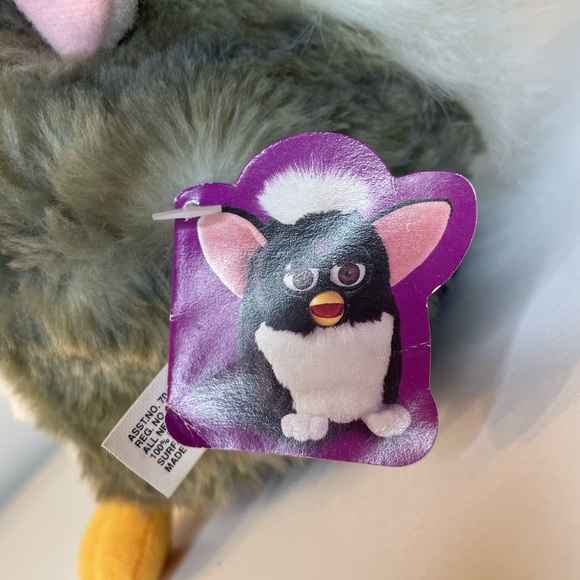 Vintage Furby 1998 Tiger 70-800 Grey White Pink Ears Brown Eyes Working! - Picture 7 of 7